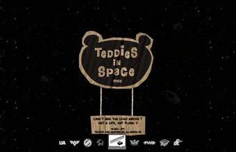 teddies in space