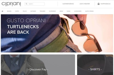 Online menswear store – Cipriani